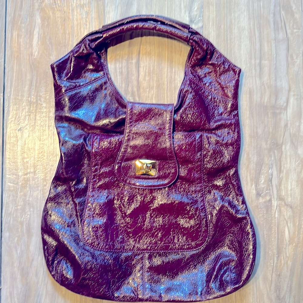 BULGA Leather purple hobo shoulder bag